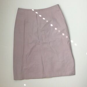 HUGO BOSS lavender pink lambskin pencil skirt 4